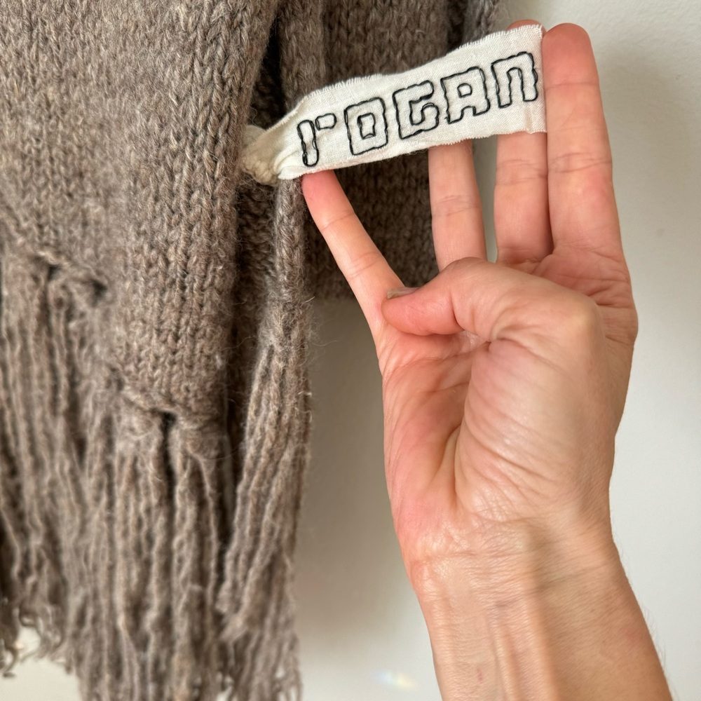 Rogan Oversized Alpaca Wool Linen Scarf Shawl Made in Peru - Picture 8 of 12